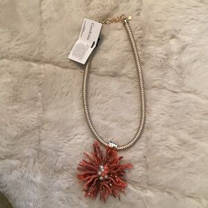 Orange and Gold Statement Necklace